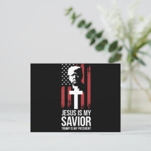 Jesus Är Min Frälsare Trump Är Min President Trump Vykort