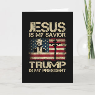 Jesus Är Min Frälsare Trump Är Min President Usa F Kort