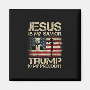 Jesus Är Min Frälsare Trump Är Min President Usa F Magnet