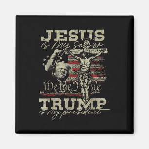 Jesus Är Min Frälsare - Trump Är Min President Usa Magnet