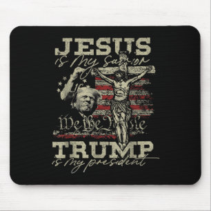 Jesus Är Min Frälsare - Trump Är Min President Usa Musmatta