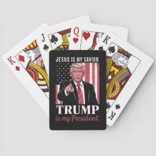 Jesus Är Min Frälsare Trump Är Min President Val Casinokort
