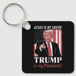 Jesus Är Min Frälsare Trump Är Min President Val Nyckelring