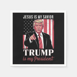 Jesus Är Min Frälsare Trump Är Min President Val Pappersservett