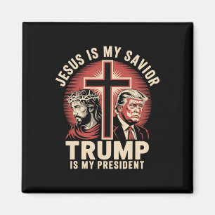 Jesus Är Min Frälsare Trump Min President Biblisk Magnet