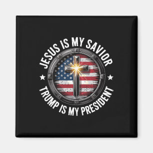 Jesus Är Min Frälsare Trump Min President Kristen Magnet