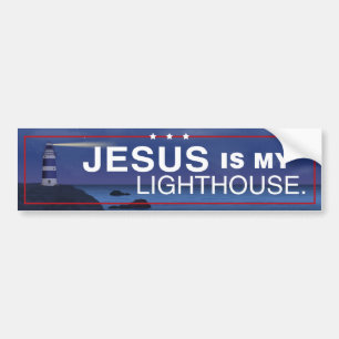 Jesus är min fyr Bumper Sticker Bildekal