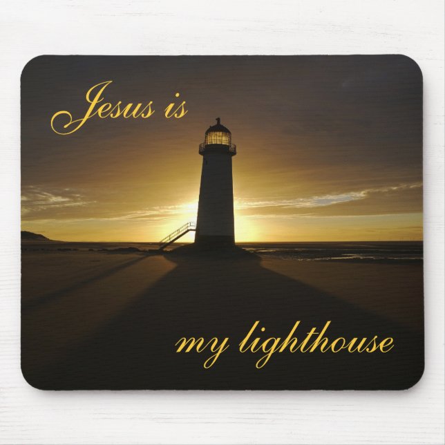 Jesus är min fyr musmatta (Framsidan)