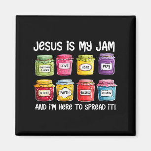 Jesus Är Min Grej Och Jag Är Här För Att Sprida Kr Magnet
