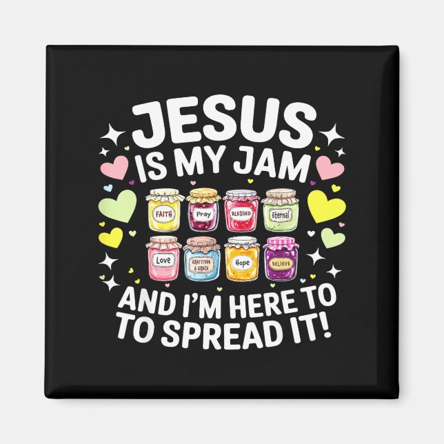Jesus Är Min Grej Och Jag Är Här För Att Sprida Kr Magnet (Framsidan)