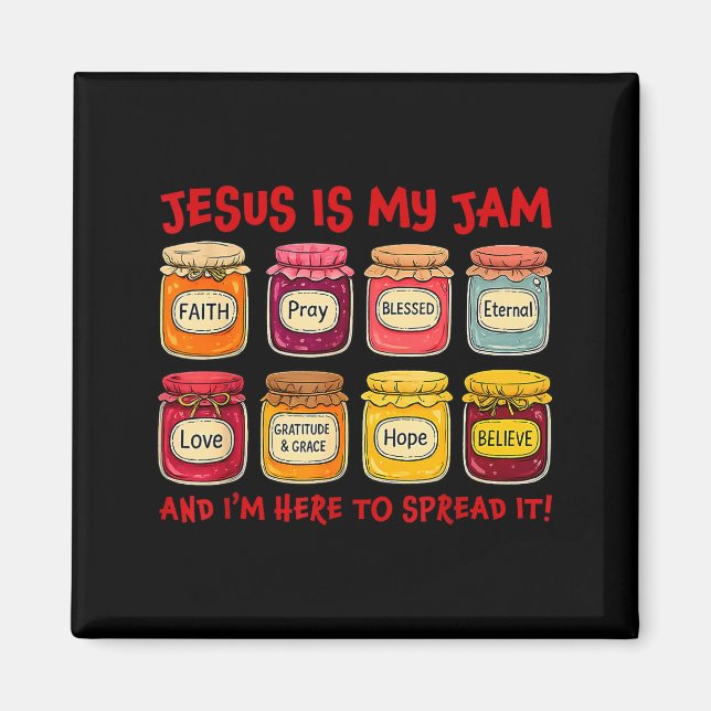 Jesus Är Min Grej Och Jag Är Här För Att Sprida Kr Magnet (Framsidan)