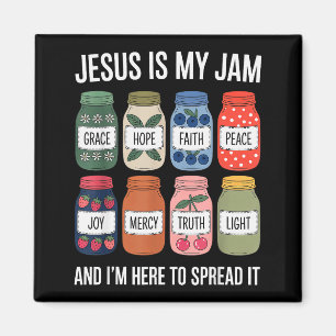 Jesus Är Min Grej Och Jag Är Här För Att Sprida Kr Magnet