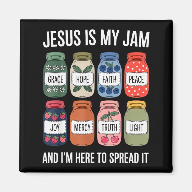 Jesus Är Min Grej Och Jag Är Här För Att Sprida Kr Magnet (Framsidan)