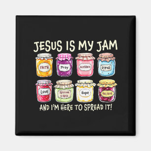 Jesus Är Min Grej Och Jag Är Här För Att Sprida Kr Magnet