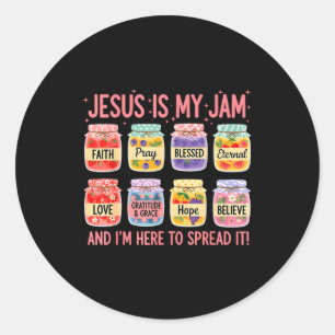 Jesus Är Min Grej Och Jag Är Här För Att Sprida Kr Runt Klistermärke