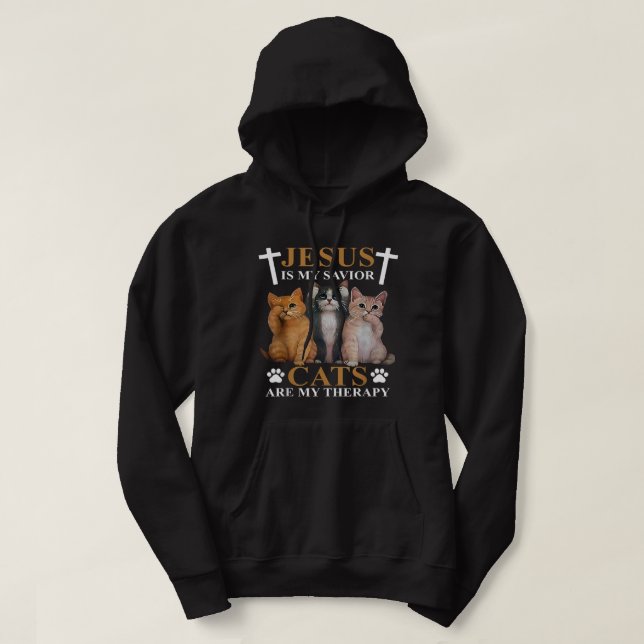 Jesus är min gud Kung min herre min sjö blåser Lej Hoodie (Design framsida)