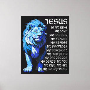 Jesus är min Gud min Kung, min herre Herre Herre K Canvastryck