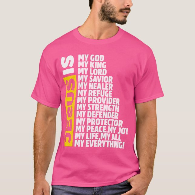 Jesus är min Gud min Kung min Herre T Shirt (Framsida)