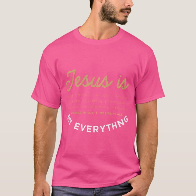 Jesus är min gud.. t shirt (Framsida)