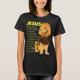 Jesus är min Guds Gult Lejon kristen till Judah T Shirt