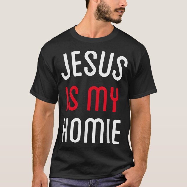 Jesus är min heliga, roliga citat  t shirt (Framsida)