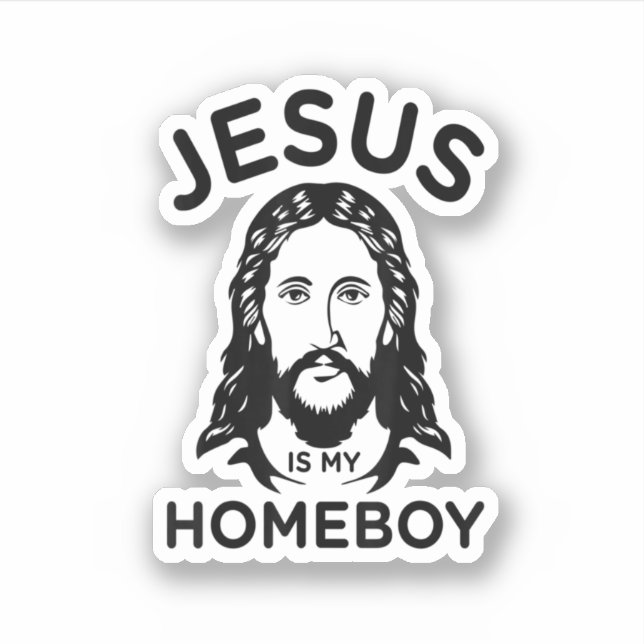 Jesus är min hempojke klistermärken (Framsida)