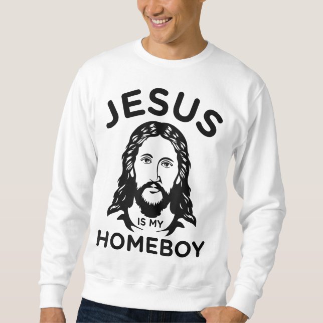 Jesus är min hempojke lång ärmad tröja (Framsida)