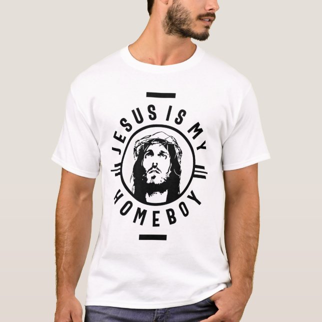 Jesus är min hempojke | Lustigt kristet talesätt T Shirt (Framsida)