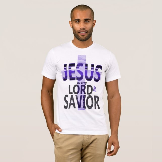 Jesus är min Herre och Savior Manar Christian Shir Tee (Hel framsida)