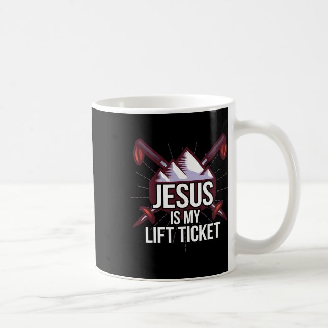 Jesus är min Hiss Biljett ski-kyrka som skickar kr Kaffemugg (Höger)