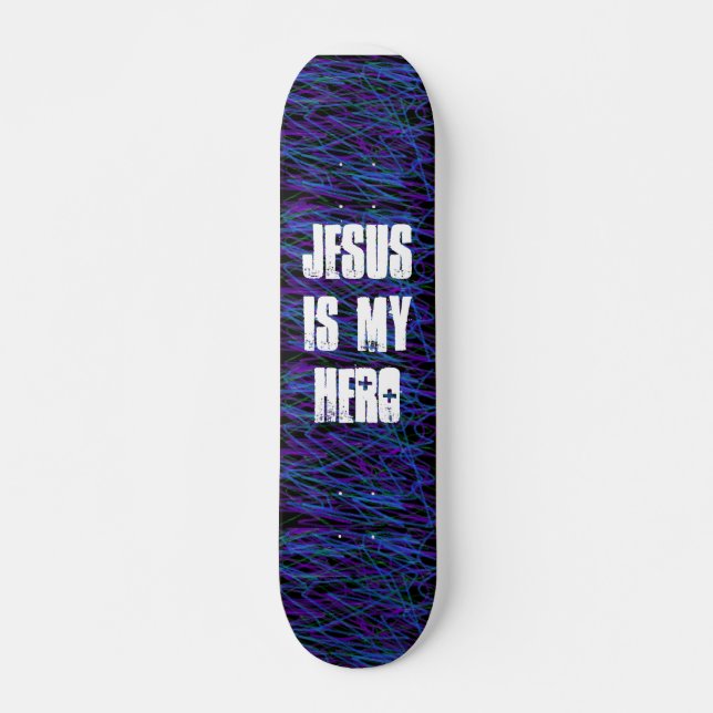 JESUS ÄR MIN HJÄLTEskateboard Old School Skateboard Bräda 18 Cm (Framsida)