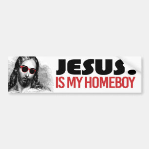 Jesus är min huspojke - Liberal Humor -.png Bildekal
