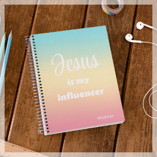 Jesus är min influencer Personlig Regnbåge Anteckningsbok