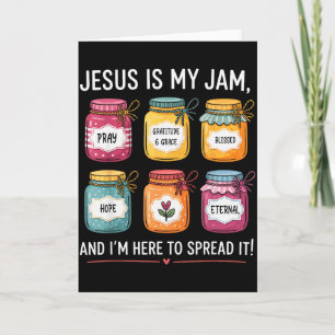 Jesus Är Min Jam Och Jag Är Här För Att Sprida Kri Kort