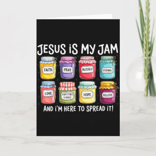 Jesus Är Min Jam Och Jag Är Här För Att Sprida Kri Kort