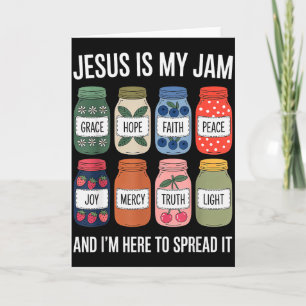 Jesus Är Min Jam Och Jag Är Här För Att Sprida Kri Kort