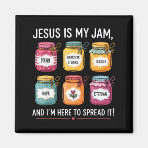 Jesus Är Min Jam Och Jag Är Här För Att Sprida Kri Magnet