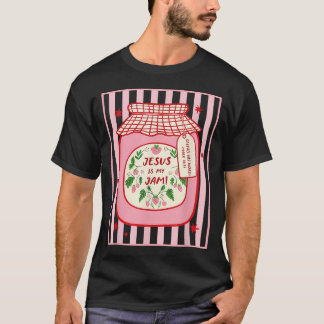 Jesus Är Min Jam Söt Kristna Strawberry Flickor T Shirt
