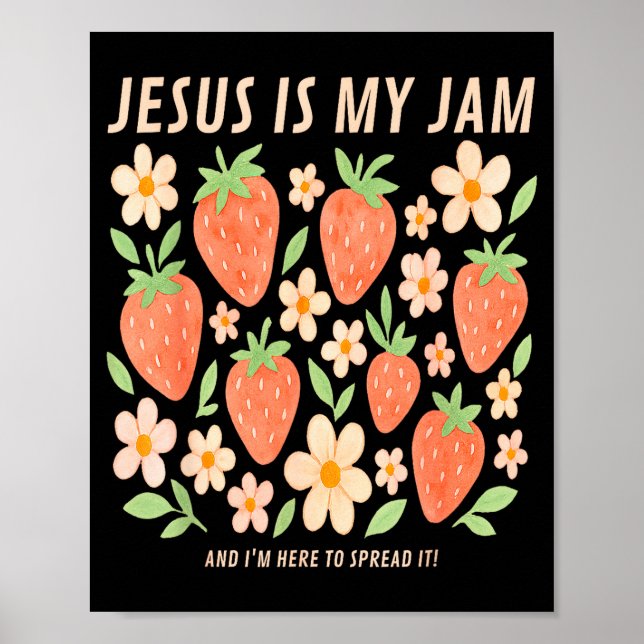 Jesus Är Min Jam Tröja Rolig Kristen Tro  Poster (Framsidan)
