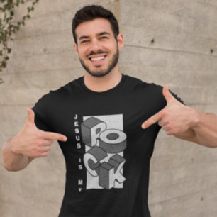 JESUS ÄR MIN KLIPPA Isometrisk Kristet T-Shirt