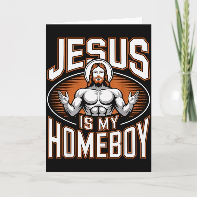 Jesus är min kompis religiöst gym kristen tro  kort (Framsida)