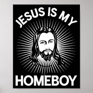 Jesus Är Min Kompis Rolig Kristet Bibel T-skjorta Poster