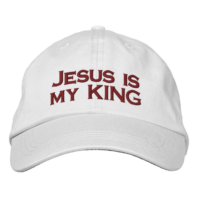 Jesus är min KONUNG Broderad Keps (Framsida)