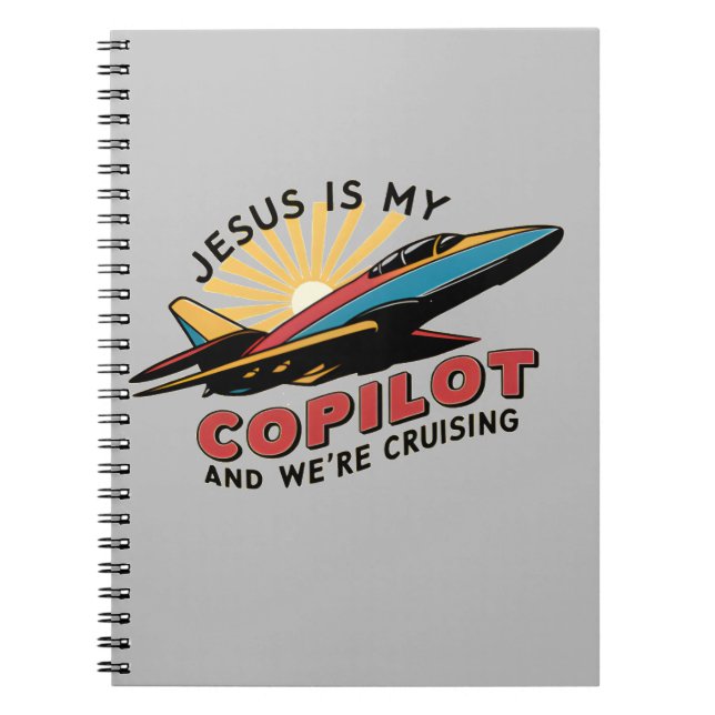 Jesus är min kopilot, och vi är skitkul. anteckningsbok (Framsidan)