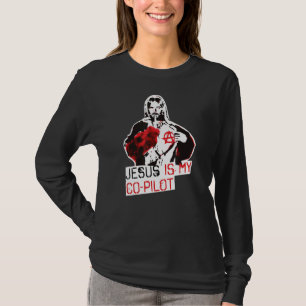 Jesus är min kopilot Roligt kristen katolsk religi T Shirt