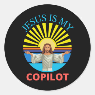 JESUS ÄR MIN KOPILOT RUNT KLISTERMÄRKE