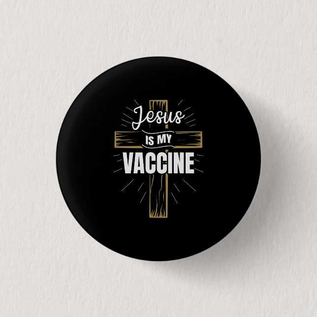 Jesus är min kristna tro på vaccinet knapp (Framsida)