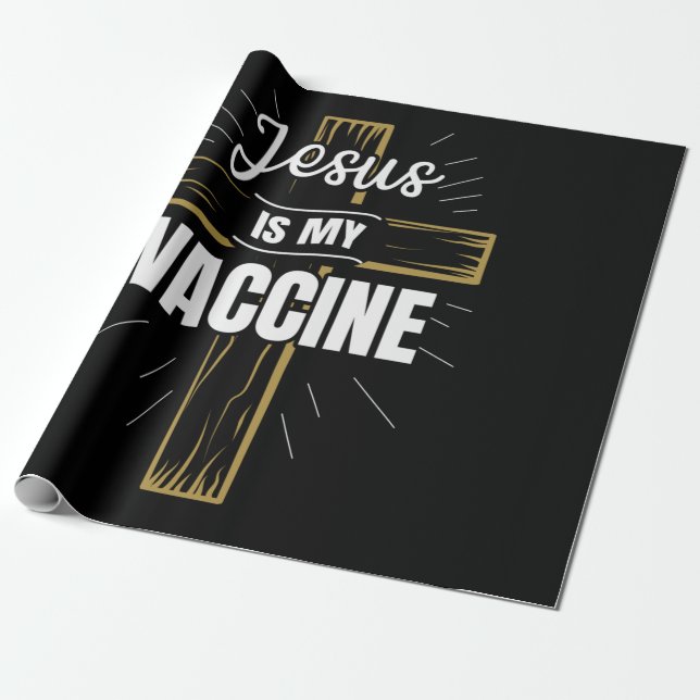 Jesus är min kristna tro på vaccinet presentpapper (Utrullad)