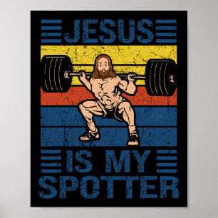 Jesus är min kristne Gym Workout Weightli Poster