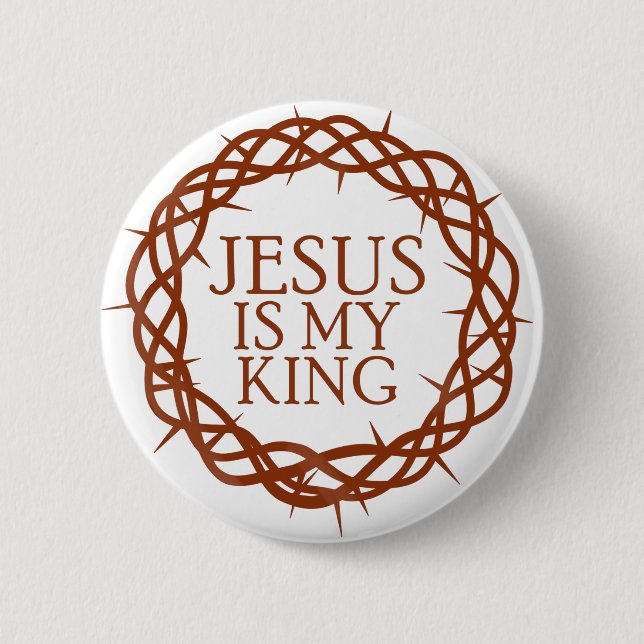 Jesus är Min Kung Knapp (Framsida)